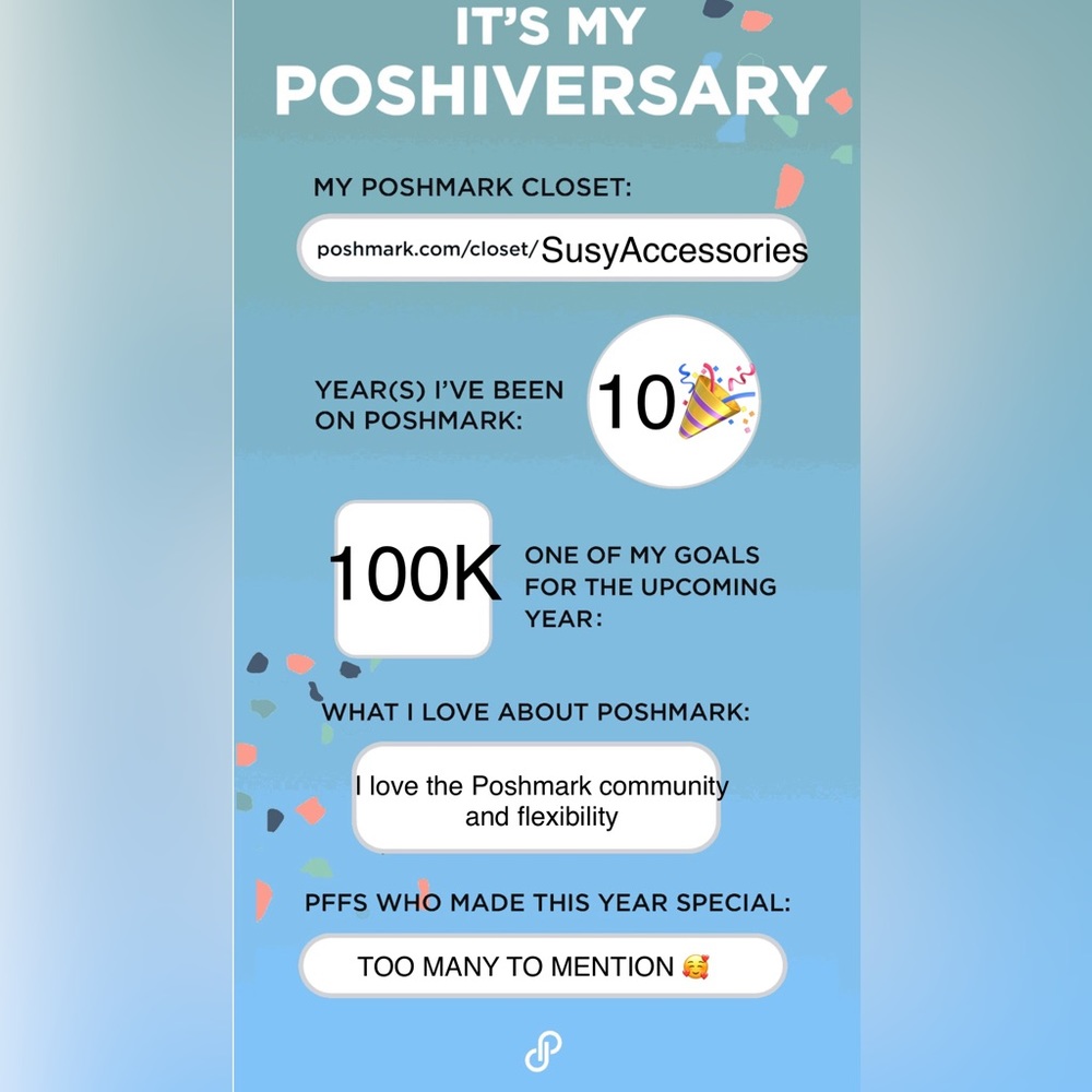 IT’S MY 10th POSHIVERSARY!! 🎉